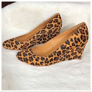 J. Crew Shoes - J. Crew Tan & Black Calf Hair Leopard Wedges J. Crew Shoes - J. Crew Tan & Black Calf Hair Leopard Wedges